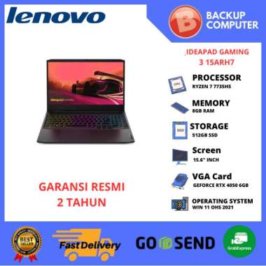 LAPTOP LENOVO IDEAPAD GAMING 3 15ARH7 82SB00JLID Ryzen 7 7735HS
