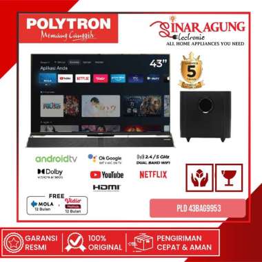 POLYTRON PLD 43BAG9953 Smart Android TV Cinemax Soundbar [43 Inch]