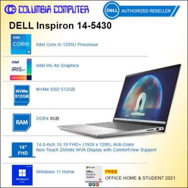 DELL Inspiron 14-5430 i5-1335U 8GB 512GB Win11+ OHS -