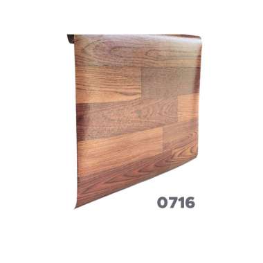 Goto Hoze Vinyl Sticker Karpet Lantai Dinding Motif Kayu Walpaper Roll 0716