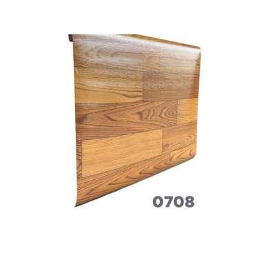 Goto Hoze Vinyl Sticker Karpet Lantai Dinding Motif Kayu Walpaper Roll 0708