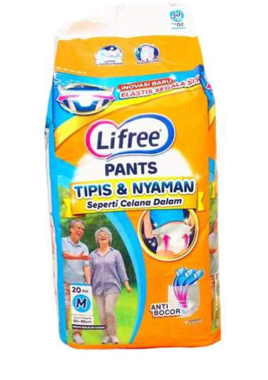 Lifree Popok Celana Dewasa Tipis & nyaman M20 Pampers Diaper