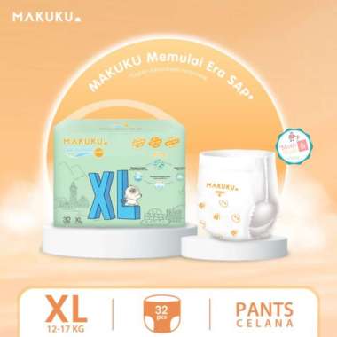 MAKUKU DIAPERS COMFORT TAPE & PANT | MAKUKU COMFORT Popok Bayi Perekat & Celana COMFORT PANT XL32