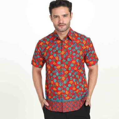 Batik Arjunaweda Hem Batik Jablak 54147058 Merah S