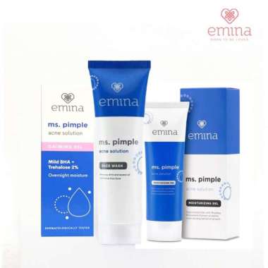 Paket Emina Ms Pimple Acne Solution Complete Care - Skincare Jerawat 3 in 1 (3pcs)