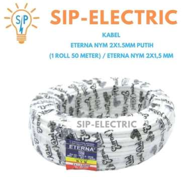 KABEL ETERNA NYM 2X1.5MM PUTIH (1 ROLL 50 METER) / ETERNA NYM 2X1,5 MM