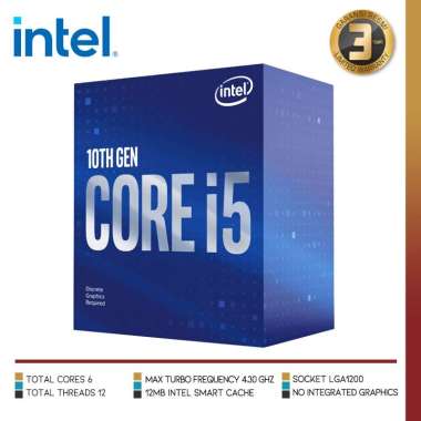 Processor INTEL - CORE I5 10400F Comet Lake-S LGA 1200 6 Core Gen 10