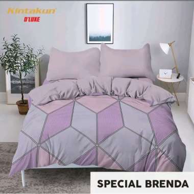 Bed Cover Set Kintakun Motif Special Brenda 160x200 Cm Sprei Flat 160 x 200