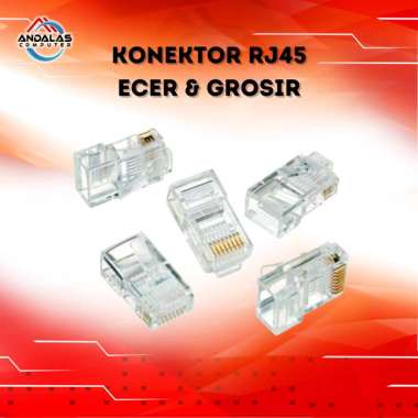 Connector Konektor Lan RJ45 Cat 5 Ecer & Grosir