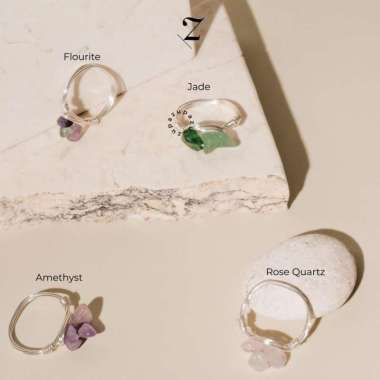 Wire ring Myriad crystals Flourite - 11