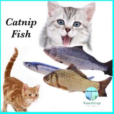 Mainan Boneka Catnip Ikan | Catmint Fish Mainan Kucing Cat Toys Gigita Silver Arwana