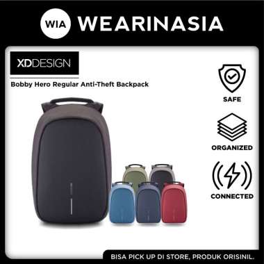 Tas Ransel Pria Wanita XD Design Bobby Hero Regular Anti-Theft backpack Original Black
