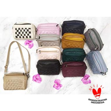 MDM Fashion Model Anyam Selempang/handbags Kulit Sapi Asli Tas Wanita