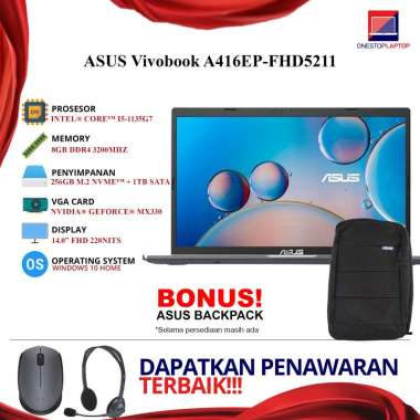 Jual Laptop Asus Vivobook Core I7 A416 Ep Original Murah - Harga Diskon