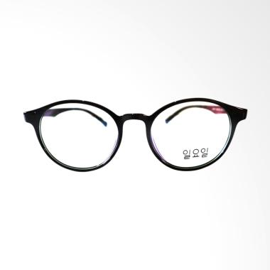 Jual Korea Frame 5691 Korea Bulat Frame Kacamata - Black 