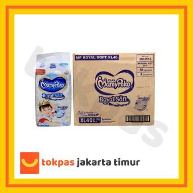 1 Karton MamyPoko Royal Perekat Soft Pants Tape (Size XL / 40 Sheets)