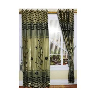 Jual Butik Gorden  Georgia C Motif Elegan Gorden  Abu  