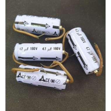 Elco Capacitor 47uf 160v CE-W Vintage Lawas Antik Original