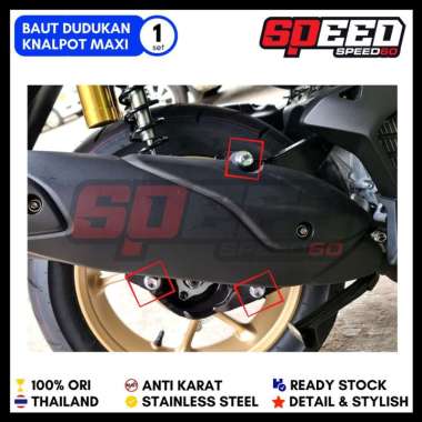 Baut Knalpot Arm Dudukan Knalpot Nmax Aerox Xmax Lexi Probolt Thailand Stainless Steel King Nut