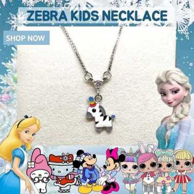 BCKA021 KALUNG ANAK BAYI BALITA KOYE ZEBRA PERAK SILVER 925 LAPIS EMAS PUTIH ASLI ORIGINAL