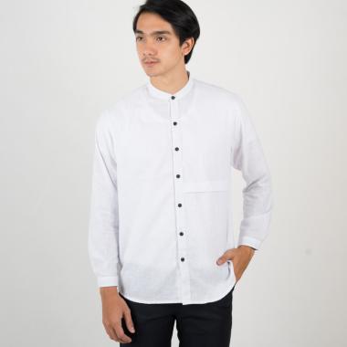 baju koko putih polos lengan panjang - model baju terbaru