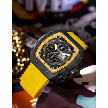 Jam Tangan Fashion T5 H3856 original garansi jam tangan pria T5 H 3856 analog Hitam kuning