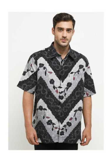 Batik Arjunaweda Hem Batik Rangrang Isi Abu-Abu 63335121 Abu-Abu S