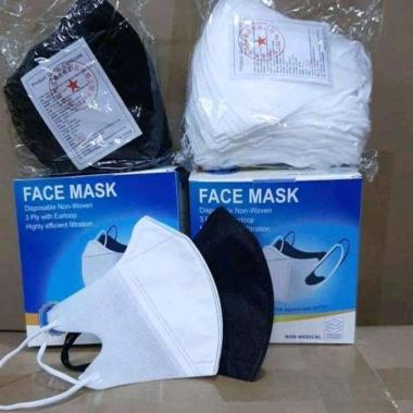 Masker Duckbill 50pcs/box. Hitam