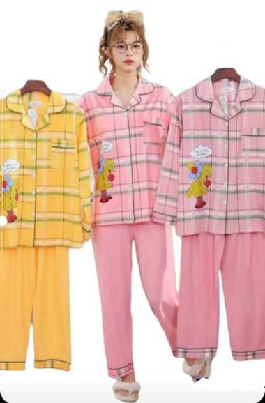 BAJU TIDUR PIYAMA WANITA/BUSUI/MUSLIMAH KRAH KANCING IMPORT TEBAL PREMIUM LENGAN PANJANG CELANA PANJ