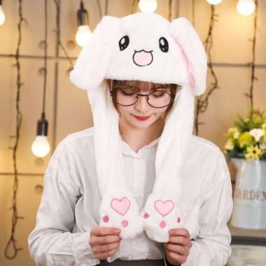fashion kids bunny hat earflap / topi kupluk model kelinci tanpa led