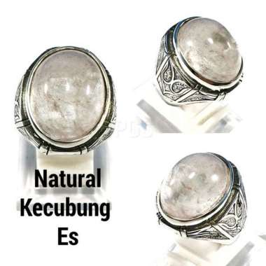 CINCIN BATU AKIK NATURAL KECUBUNG ES KRISTAL TERMURAH RING 8