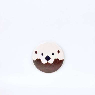 Michiro Kaca Bulat Kecil Motif Lucu Hologram One Side Mirror Panda