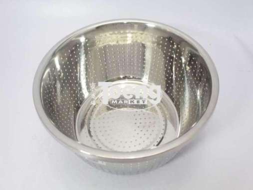 KOM LOBANG S/S 30CM SL / BASKOM STAINLESS BERLUBANG SEA LION