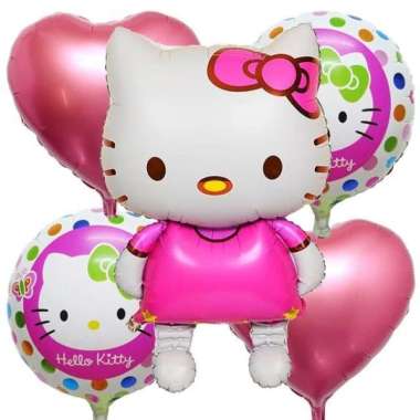 BALON FOIL JUMBO HELLO KITTY SET | BALON ULANG TAHUN ANAK