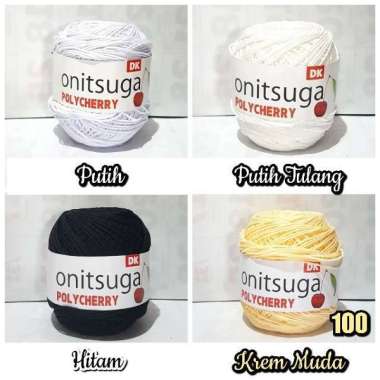 Benang Rajut Onitsuga Polycherry Hitam