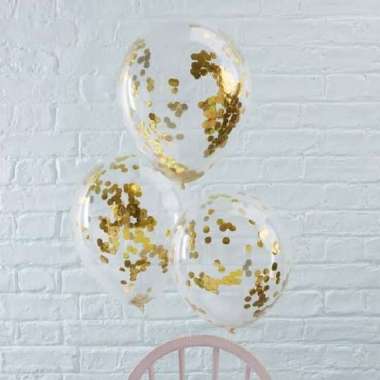 Balon Confetti Emas GOLD