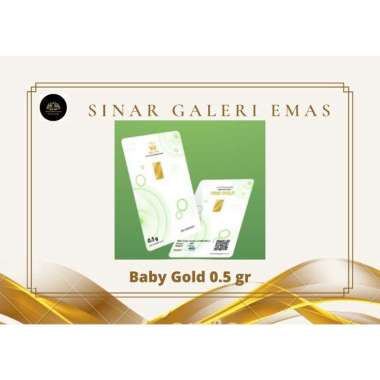 BABY GOLD 0,5 gram TERMURAH Emas Mini Emas Batangan Logam Mulia 24 Karat Bersertifikat Resmi Origina