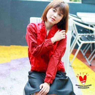 Jual Fashion Topi Lepas Jaket Parka Wanita - Merah Online