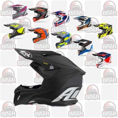 Helm Cross Airoh Strcyker Skin Orange Mat
