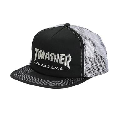 Jual Thrasher Magazine Logo Trucker Hat Topi Skate - Black
