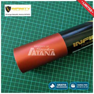 Skotlet Orange Doff Metalik Scotlet Infinity Satin Dop Stiker Meteran Sticker Decal Scotlite Sepeda