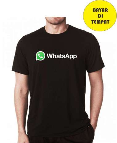 T-shirt kaos berlogo whatApps keren laki-laki/perempuan jaket/sweater/jilbab/hoodie /Baju Laki-laki 