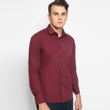 Promo Alisan Polos Spesial Kemeja Pria Lengan Panjang [12 10182] - Biru