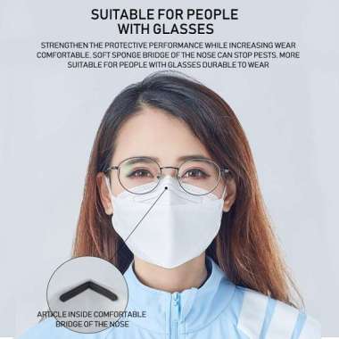 MASKER KN94 KN95 N94 KF94 EVO, Masker 4 Ply Hitam