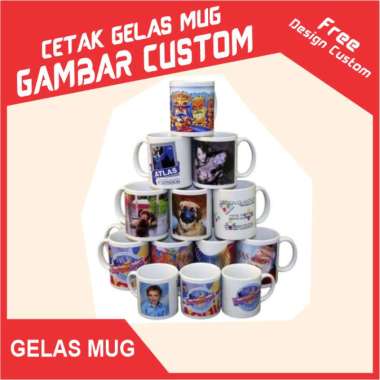 Cetak Gelas Mug Gambar Custom Bisa Pake Foto Gelas