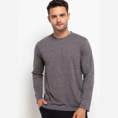Sport High Atasan Kaos Lengan Panjang Pria L Misty Stripe