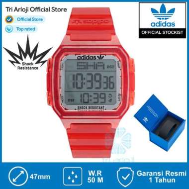 Adidas Originals AOST22051 DIGITAL ONE GMT Jam Tangan Pria Merah