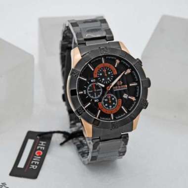 HEGNER 1667-3MBR - Jam Tangan Pria Original - Black Rose