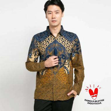 Arthesian Yudistira Batik Printing Kemeja Pria [ FREE MASKER + HAND SANITIZER ] XL COKLAT
