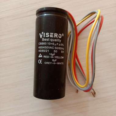 Kapasitor Mesin Cuci 10 + 6 uf 400/450V